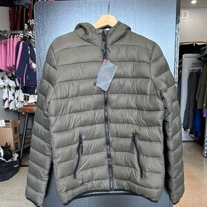 OXYGEN Men's Olive Puffer Jacket sizes M-2XL available